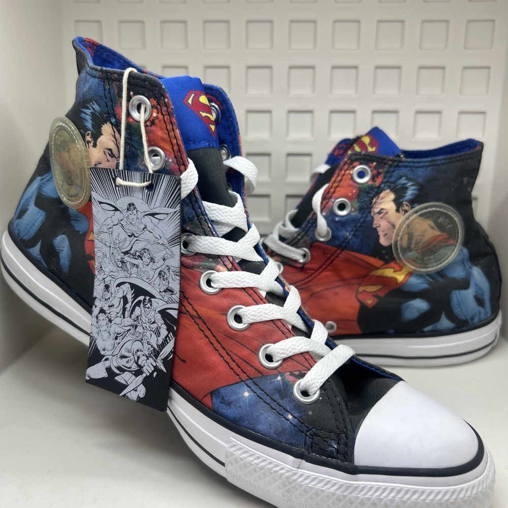 Converse DC Comics x Mens 10 Chuck Taylor All Star    Hi Superman Justice League - Picture 1 of 11